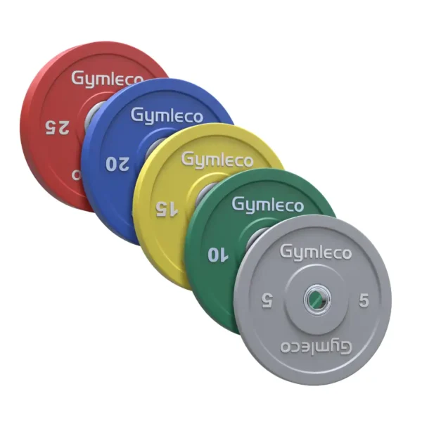 Gymlecos viktpaket på 150 kg med färgade gummivikter