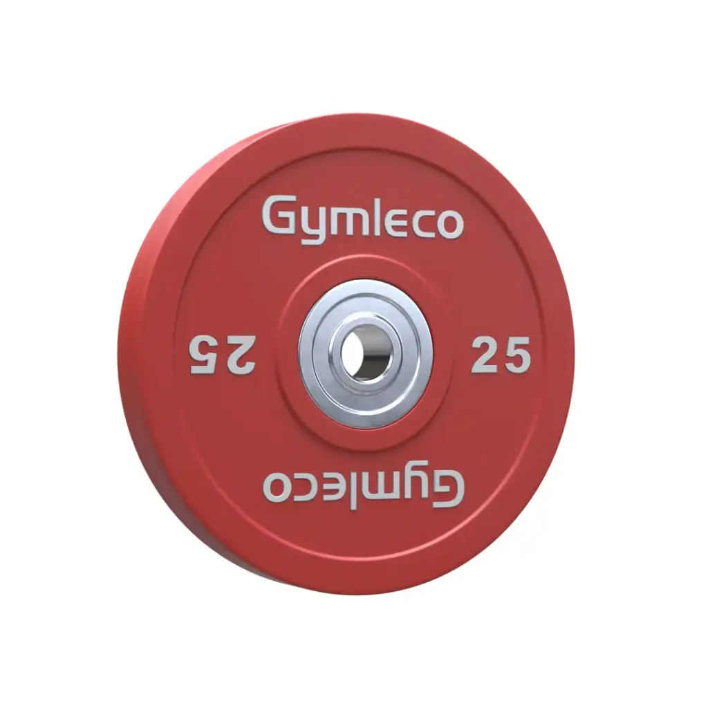 824C Gymleco träningsvikter i gummi, färgade, 25kg