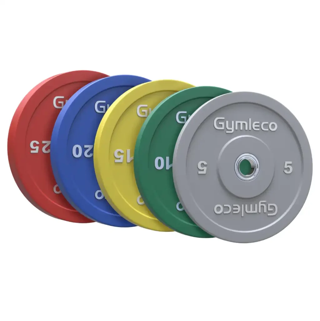 824C Gymleco träningsvikter i gummi, färgade