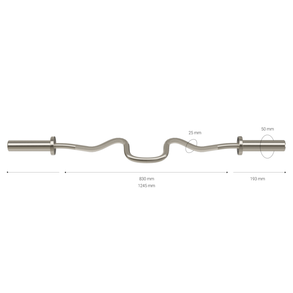 Curl-bar-S-shaped-415S-measurements