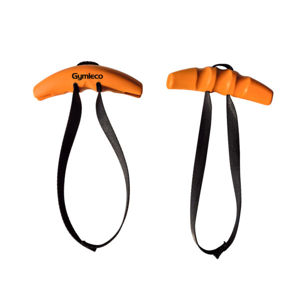 Single Jaw Pull handles i orange färg med Gymleco logga produktbild